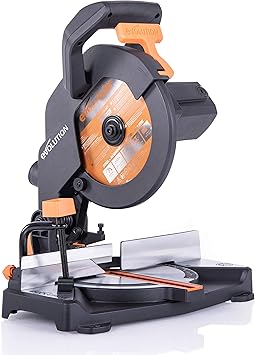 Evolution Power Tools R210cms Compound Mitre Saw With Multi Material Cutting 45 Bevel 45 Mitre 1200w 230 V