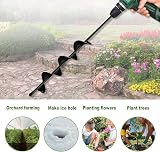 Longrun 2.4" Garden Earth Auger Drill Bit for Post Holes, Bulb Planting, Fits view 4