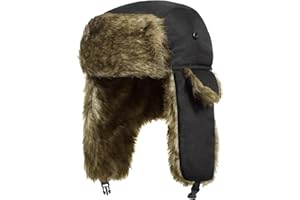 JJTKZYH Trapper Warm Russian Trooper Hat Ushanka Cap Winter Trapper Ear Flap Hats
