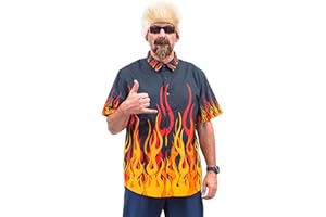 COSTUME AGENT Famous Guy Feir Chef Shirt Glasses Wig Beard Halloween Costume Set Complete Cosplay