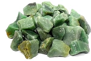 HQRP-CRYSTAL Green Prasiolite Quartz Rough Natural Sparkling Gemstone Crystal Mineral Raw Specimens for Cabbing - Brazil (5PCS)
