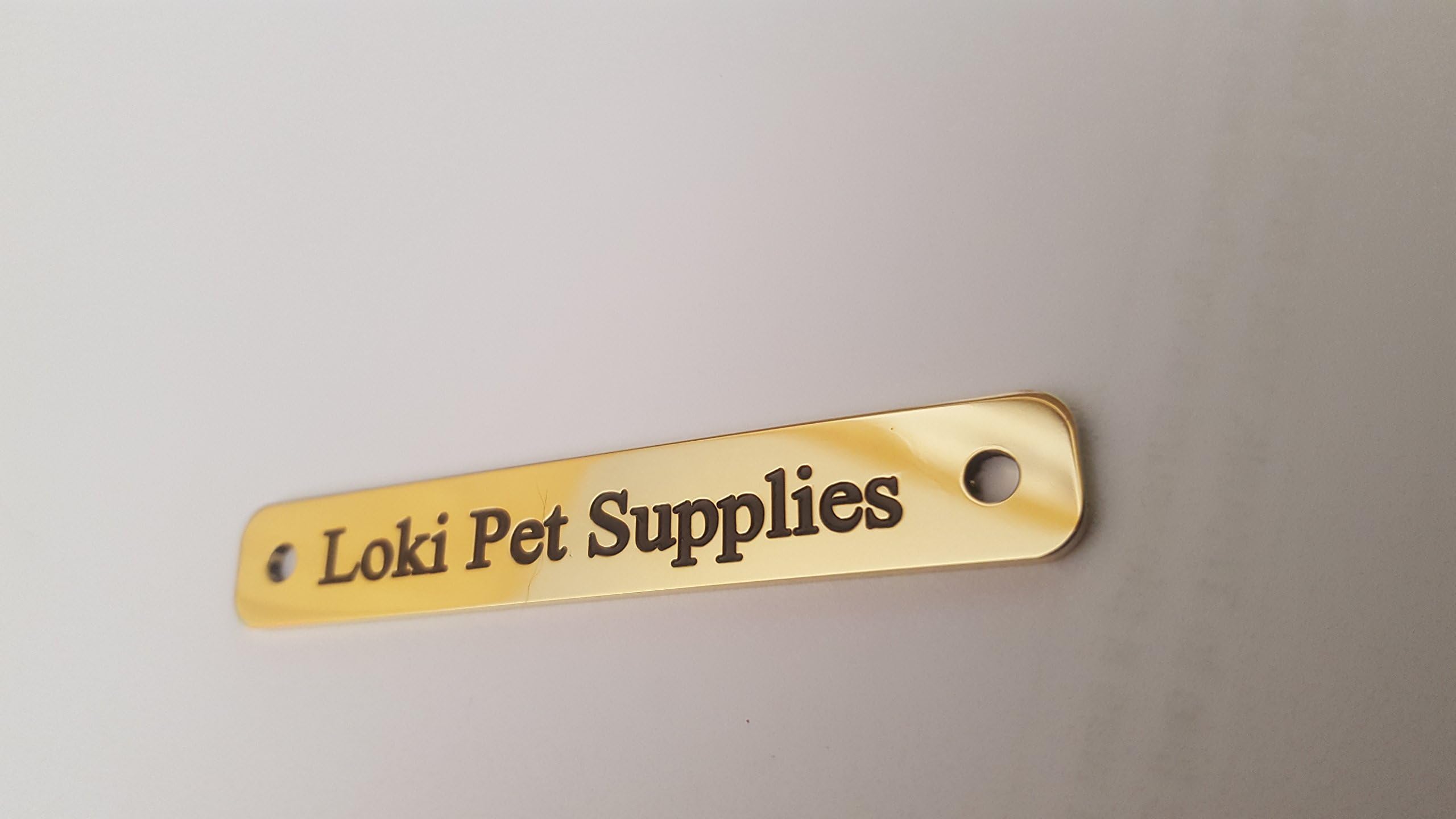 Equine Tag Saddle Name Plate Mirror polished Brass 65mm x 10mm