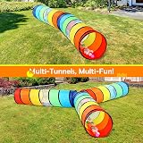 SENODEER Kids Play Tunnel Tent Rainbow 6 ft Pop Up Indoor Outdoor view 7