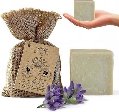 Dr.Ancient Lavender Soap Bar Organic Handmade Vegan Natural Face Body Soap