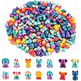 GGSTDDUP 200 Pcs 3D Printed Mini Animals Set | Miniature 3D Printed Frog Owl Koala Lion Cat for DIY Cake Decoration Ornaments Crafts Moss Landscape