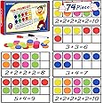 Magnetic Ten-Frame Set - Math Manipulatives Games for Kindergarten Elementary, 6 Ten Frames & 66 Magnetic Math Counters Toys for Boys/ Girls , STEM Learning Educational Number Toy For Children's Gift…