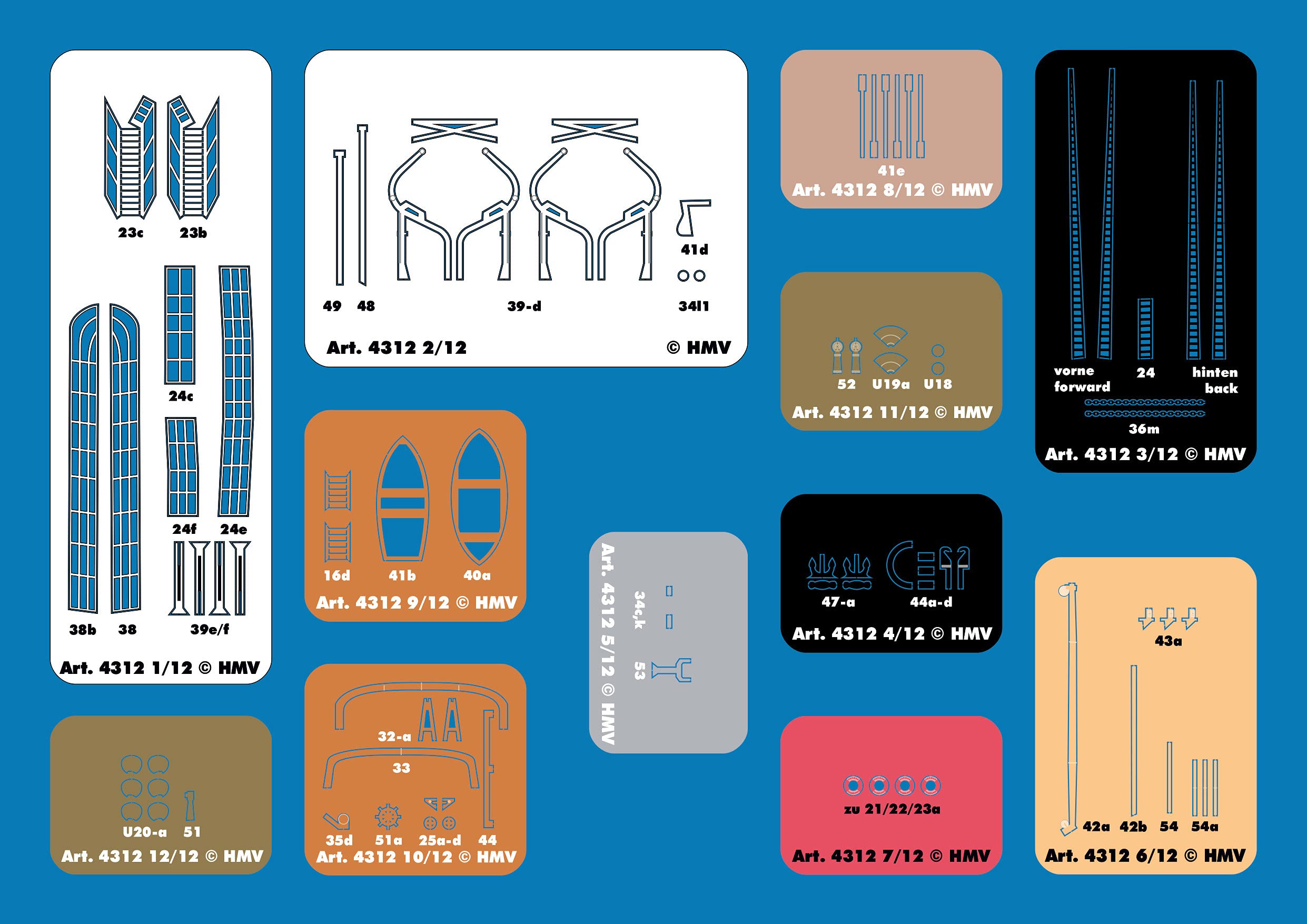 HMV 4312 Lasercut detail set for Hermes