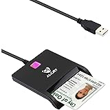 Alcey USB Smart Card Reader Supporting many intelligent cards, Black