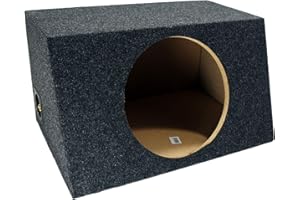 American Sound Connection Car Audio Single 12" Sealed Subwoofer Salnted Hatchback Stereo Sub Box Enclosure
