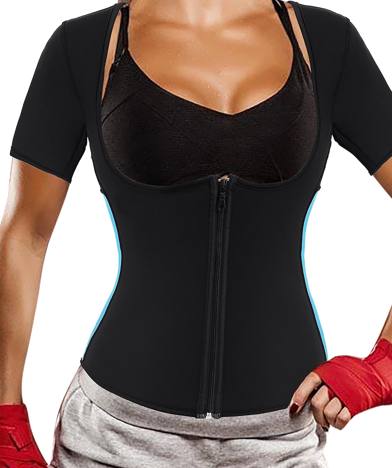 sauna vest with sleeves