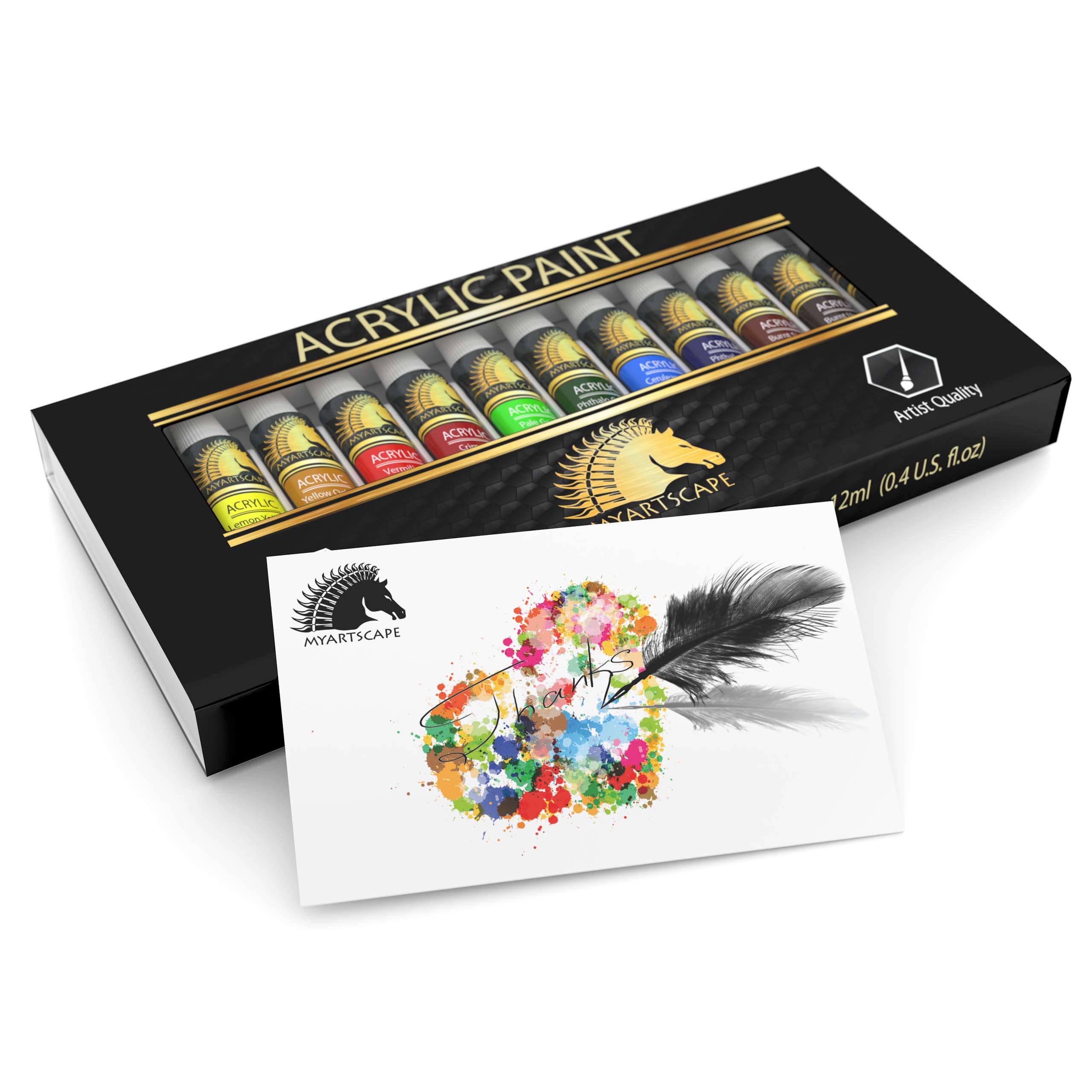 Acrylic Paint Set Artist Quality Paints for Painting Canvas, Wood
