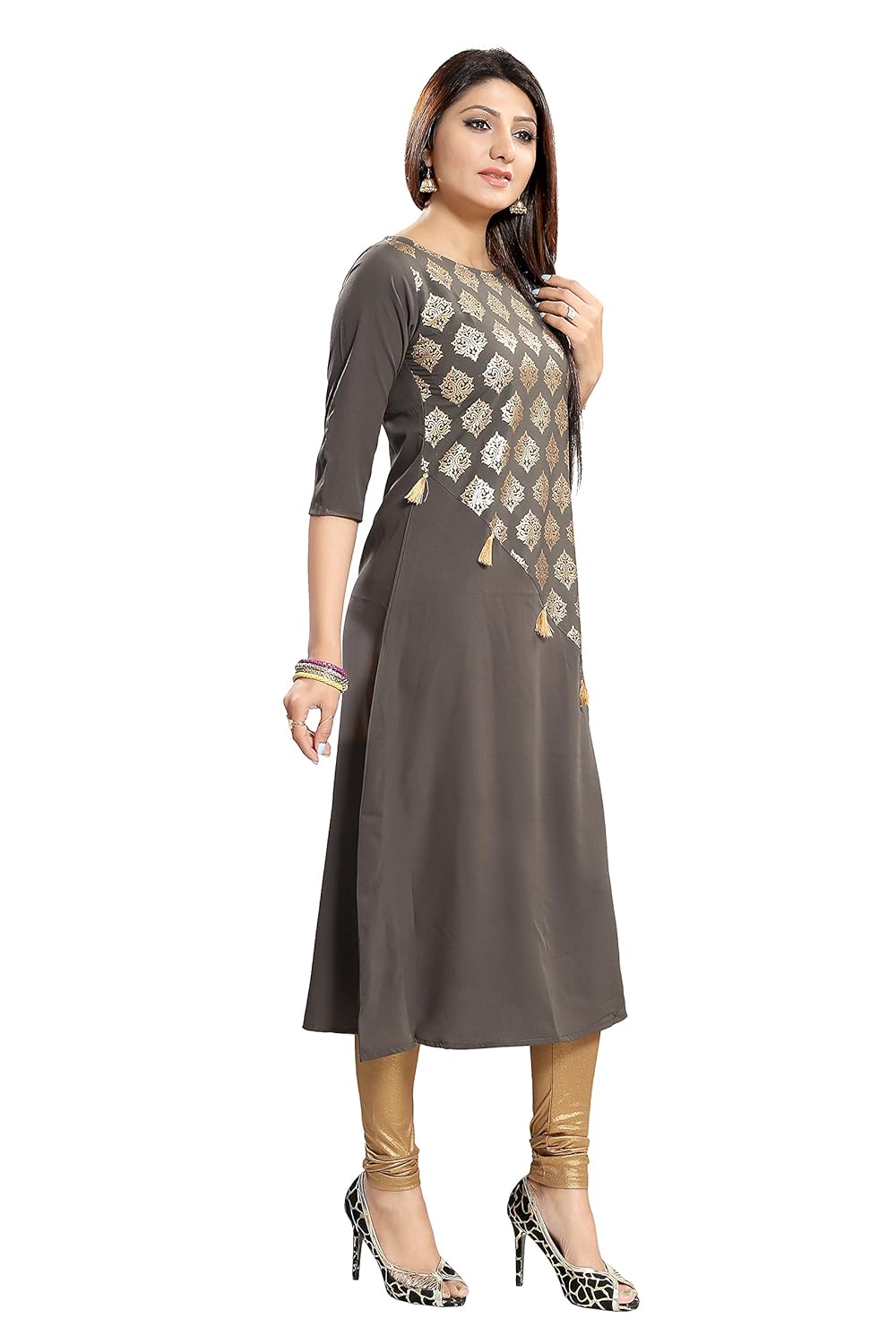 alc creation women's crepe a-line kurti