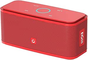 Étui Rigide En EVA Pour Enceinte Bluetooth DOSS SoundBox Touch - Protection Aux Chocs, Pochette De Rangement - Rouge