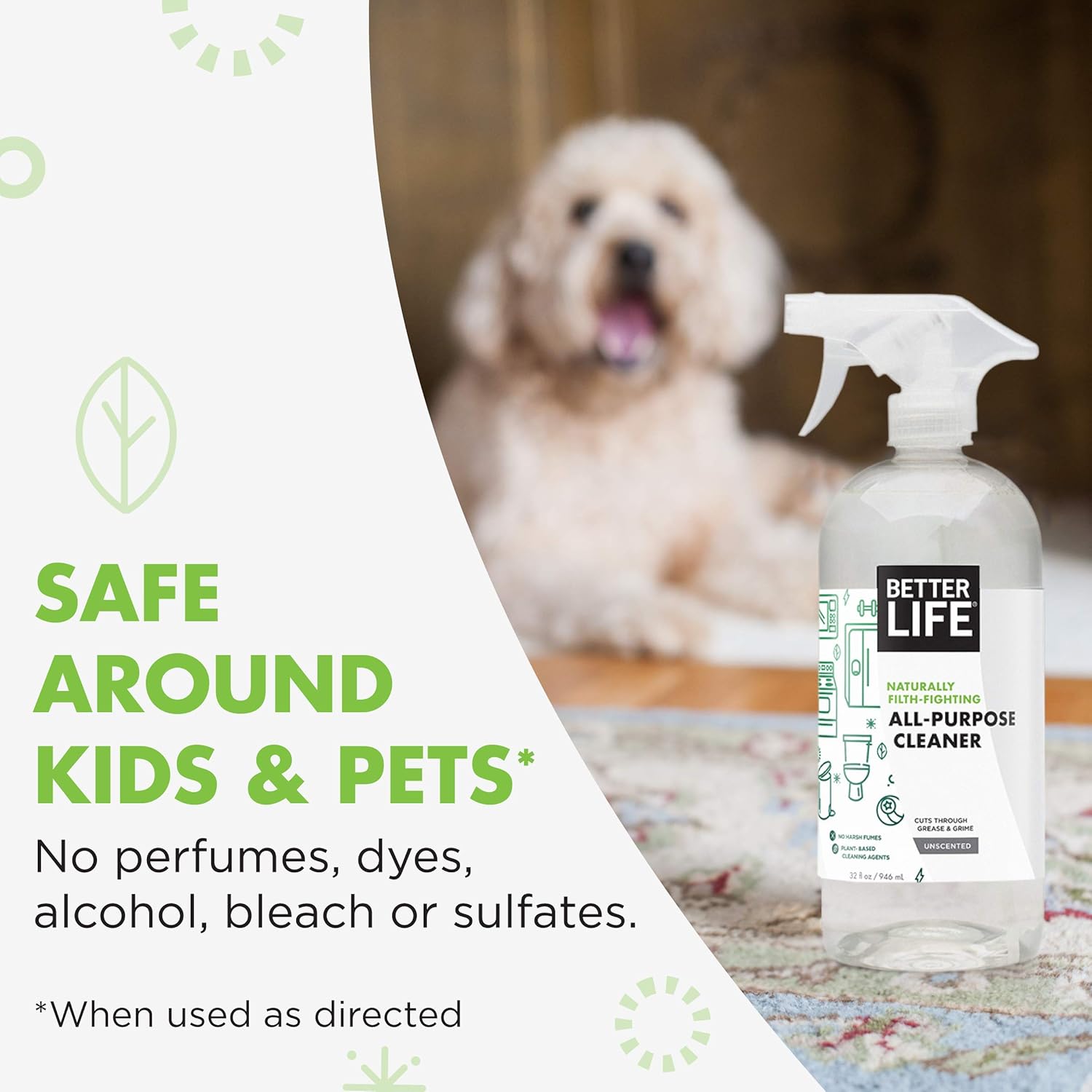 Better Life Natural All-Purpose Cleaner, Safe Around Kids & Pets, 32 Fl Oz (Pack of 2), 2409C: Health & Personal Care