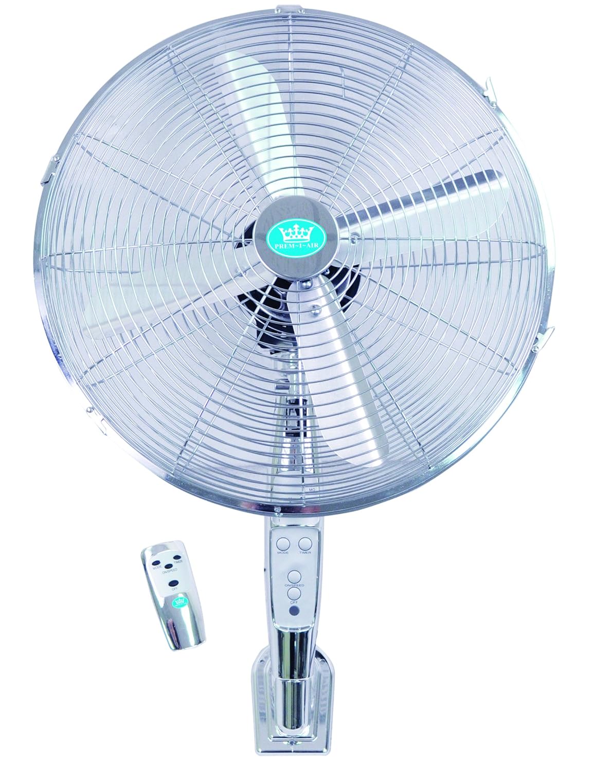 Quality PremiAir 16" (40 cm) Chrome Wall Fan with Remote Control and
