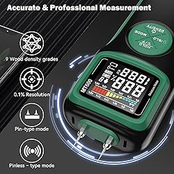 Wood Moisture Meters, Pin & Pinless 2 In 1 Moisture