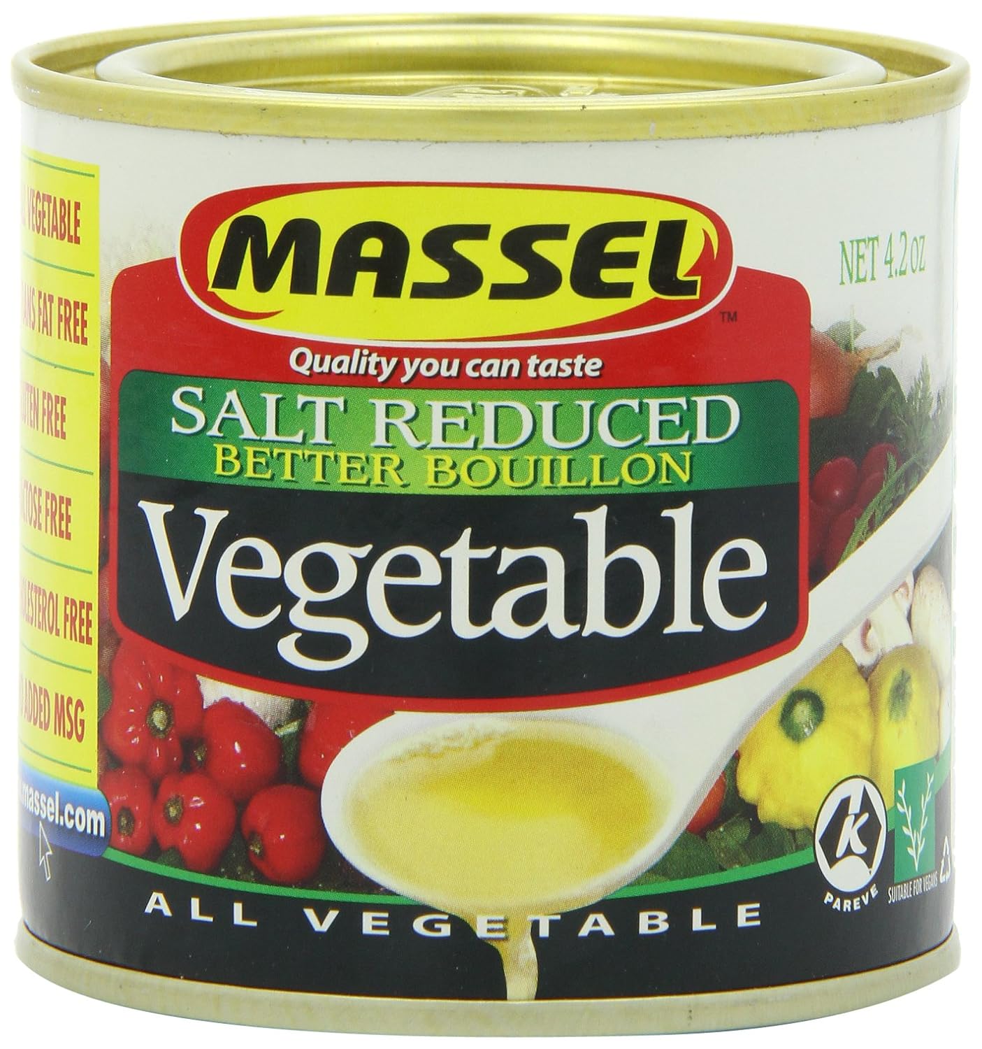 Amazon Com Massel Gluten Free All Purpose Bouillon Seasoning Granules Vegetable 4 2 Ounce Pack Of 6 Grocery Gourmet Food
