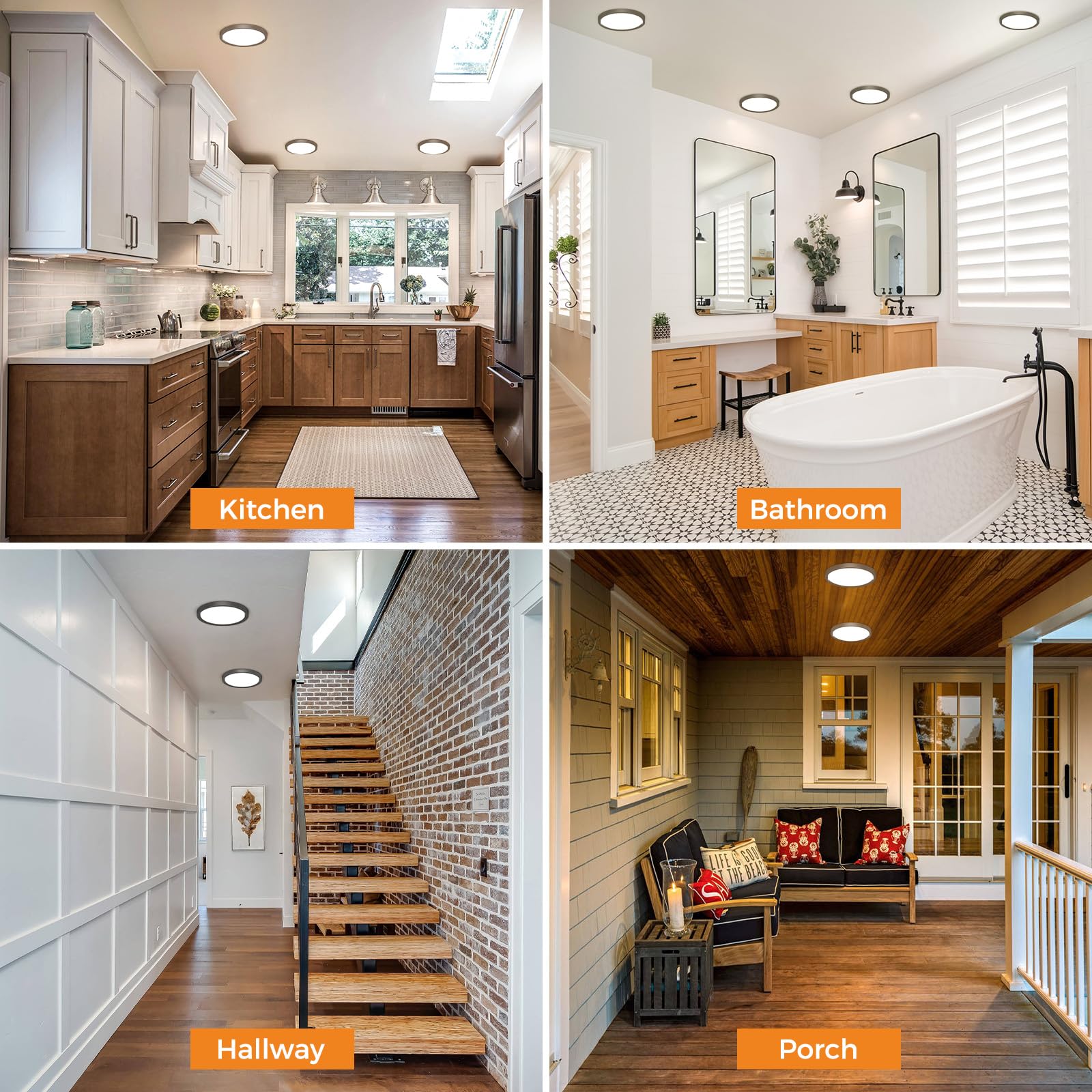 8PACK LED Flush Mount Ceiling Light