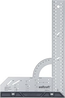 wolfcraft Universalwinkel 5205000 | Winkelmesser mit 300 mm Schenkellänge zum präzisen Anreißen & Zeichnen mit 90° Anschlagwinkel und abnehmbarer Winkelschiene