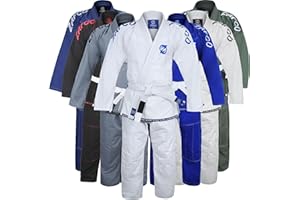 Zafco Sports Brazilian Jiu Jitsu Gi BJJ Gi for Men & Women Grappling gi Uniform Kimonos Light, Preshrunk, with White Belt