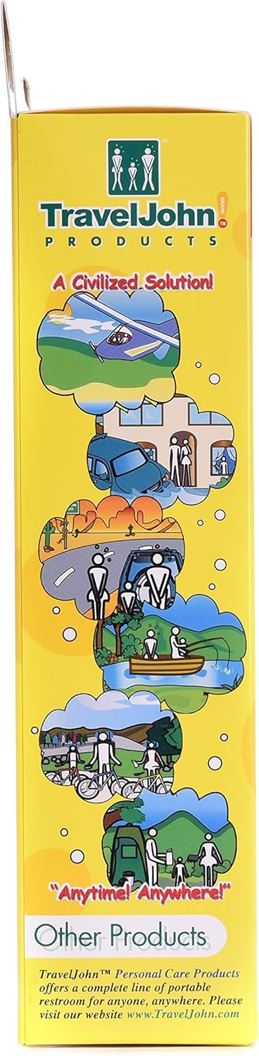 TravelJohn-Disposable Urinal (6 Pack) : Camping Sanitation Supplies : Sports & Outdoors