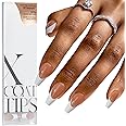 BTArtboxnails French Gel Nail Tips - French Tip Press on Nails Brown Medium Coffin XCOATTIPS for Nail Extensions