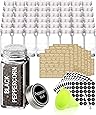SWOMMOLY 48 Glass Spice Jars with 713 Spice Labels, Chalk Marker and Funnel Complete Set. 48 Square Glass Jars 4OZ, Airtight Cap, Pour/sift Shaker Lid
