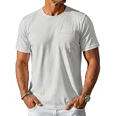 MAGCOMSEN Mens Pocket T Shirts Short Sleeve Cotton Moisture Wicking Plain Tshirts Casual Lightweight Summer Basic Tees