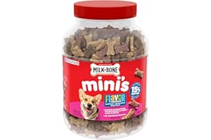Milk-Bone Flavor Snacks Mini’s Dog Biscuits, Flavored Crunchy Dog Treats, 36 Oz. Canister