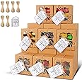 KPOSIYA 60 Pcs Brown Bakery Boxes with Window Individual Cupcake Boxes 4x4x2.5 Inches Cookie Boxes Kraft Paper Brown Gift Box for Pastries, Cookies, Pie, Donuts, Macaroon (60, Brown)