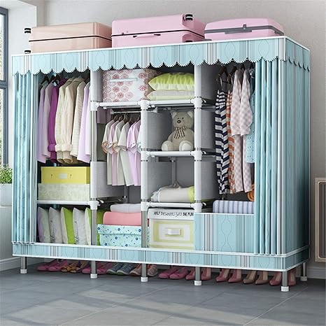 Amazon 大規模なポータブルワードローブを強化し ワードローブ耐久性のあるワードローブstorage Managerのオックスフォードストレージラックを広がりました ほこりや汚れ Color B2 Size 0x45x172cm ワードローブ オンライン通販