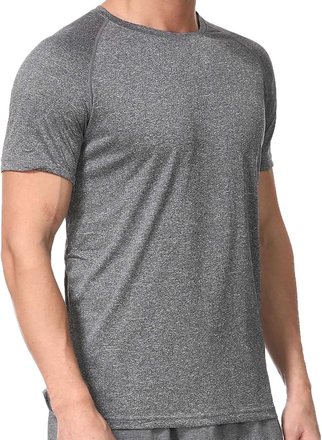 Men's Dry Fit Athletic T-Shirts, Short Sleeve Crew Neck Workout Tees at  Men’s Clothing store