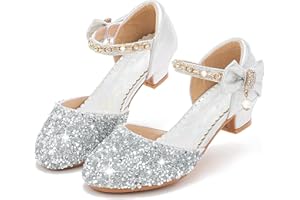 Motasha Girls Sandals Closed Toe Heels Wedding Party Girls Dress Shoes Toddler Little Big Kid