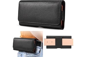 Premium Genuine Leather Cell Phone Belt Holster for Samsung S26/S25/S24/S23/S22 Plus S24 FE,for Google Pixel 10/9 Pro/8A/7A/6