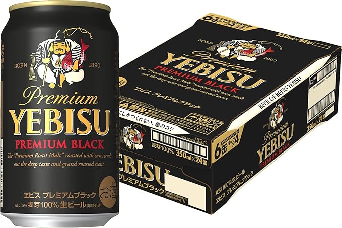 Amazon Co Jp サッポロ ヱビス プレミアムブラック 350mlx24本 食品 飲料 お酒