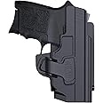OWB Holster for S&W M&P Bodyguard 380 with Integrated Red Laser/None Laser, Open Carry Right-Handed Paddle Belt Gun Holster for M&P Bodyguard .380 Pistol, 60° Adjustable Holsters with Rapid Release