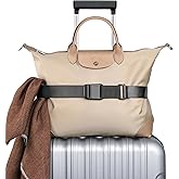 Travel Inspira Magnetic Quick Release Luggage Straps Black | Magnetic Buckle; TSA-Lock Travel Belt ; Heavy-Duty Nylon; Quick Release; Hands-Free, Lightens Load, Secures Multiple Bags