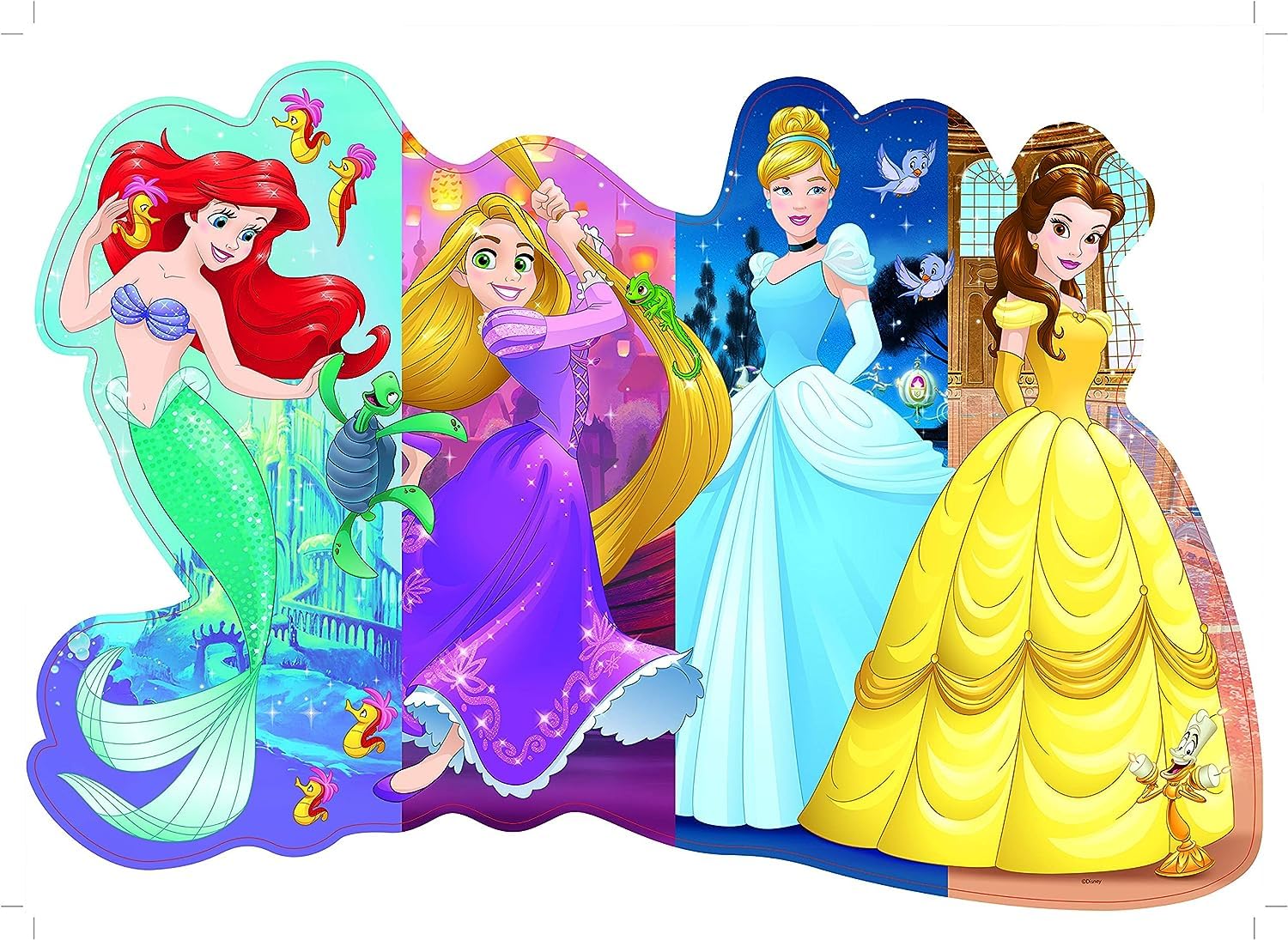 Ravensburger Disney Princess Pretty Princesses Shaped Floor Puzzle | 24-Piece Jigsaw | Unique Pieces | Kid-Friendly | Model Number: 05453