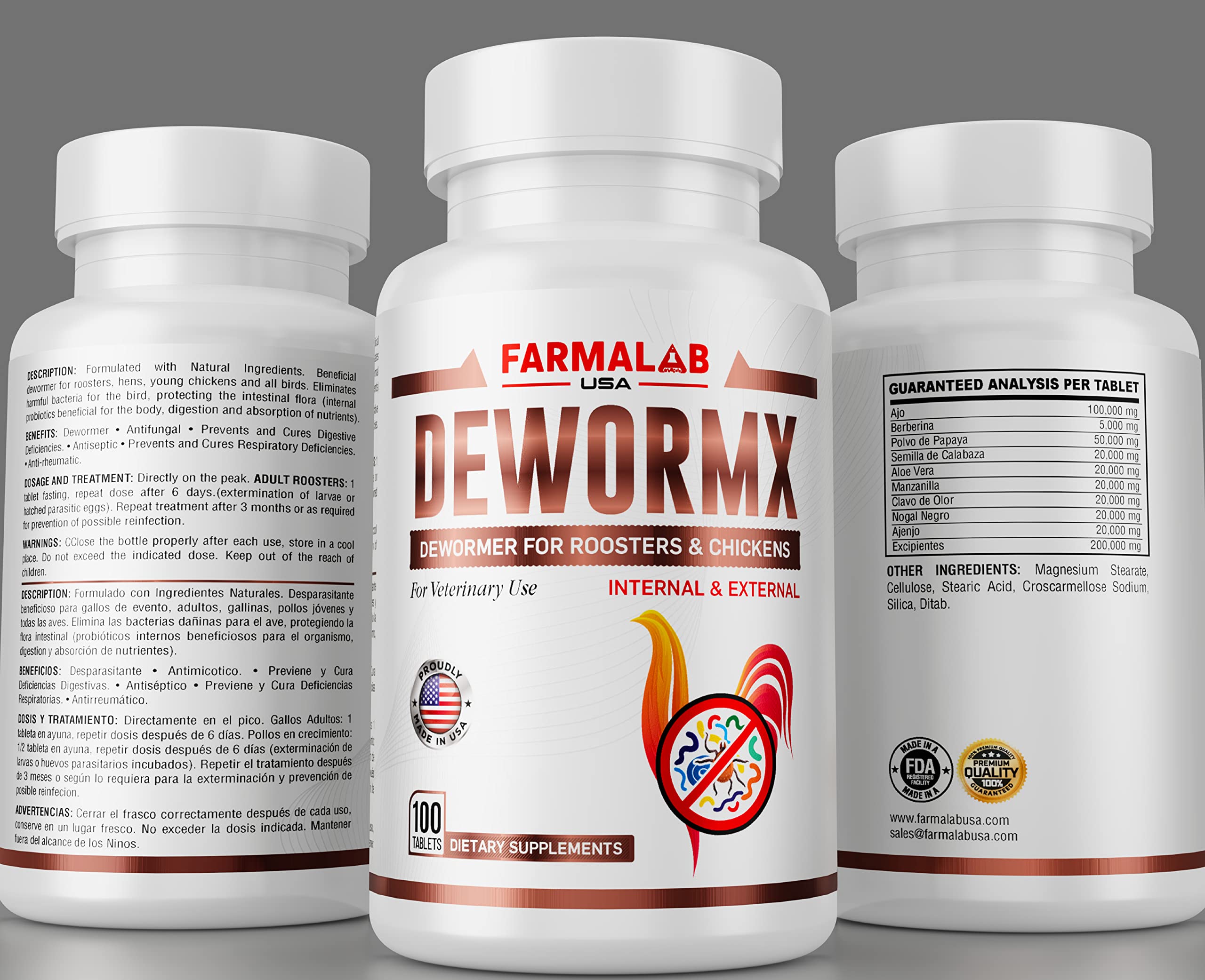 Raptor 100 Tablet Chicken Dewormer – Gallos Formula For Healthy Flocks