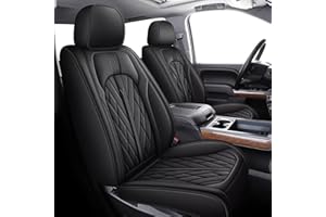 TTX LIGHTING Seat Covers Fit for 2019-2024 2025 Chevrolet Chevy Silverado GMC Sierra 1500 2500HD 3500HD Trail Boss Z71 Crew Double Extended Cab Custom Leather Truck Seat Covers Full Set (Black)