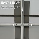 EVER ADVANCED Outdoor Shelter 3000mm Water Resistant Carport Tent Gray view 6