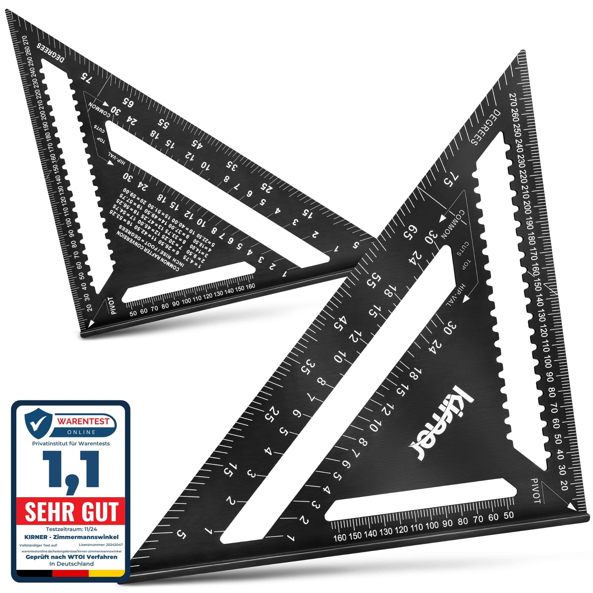 KIRNER Room Square Rafter Square with Stop Metric