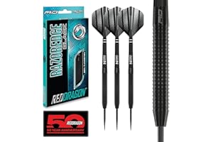 Razor Edge Black 20g, 22g, 24g, 26g, 28g Steeltip or 18g Softip Tungsten Darts with Flights and Stems