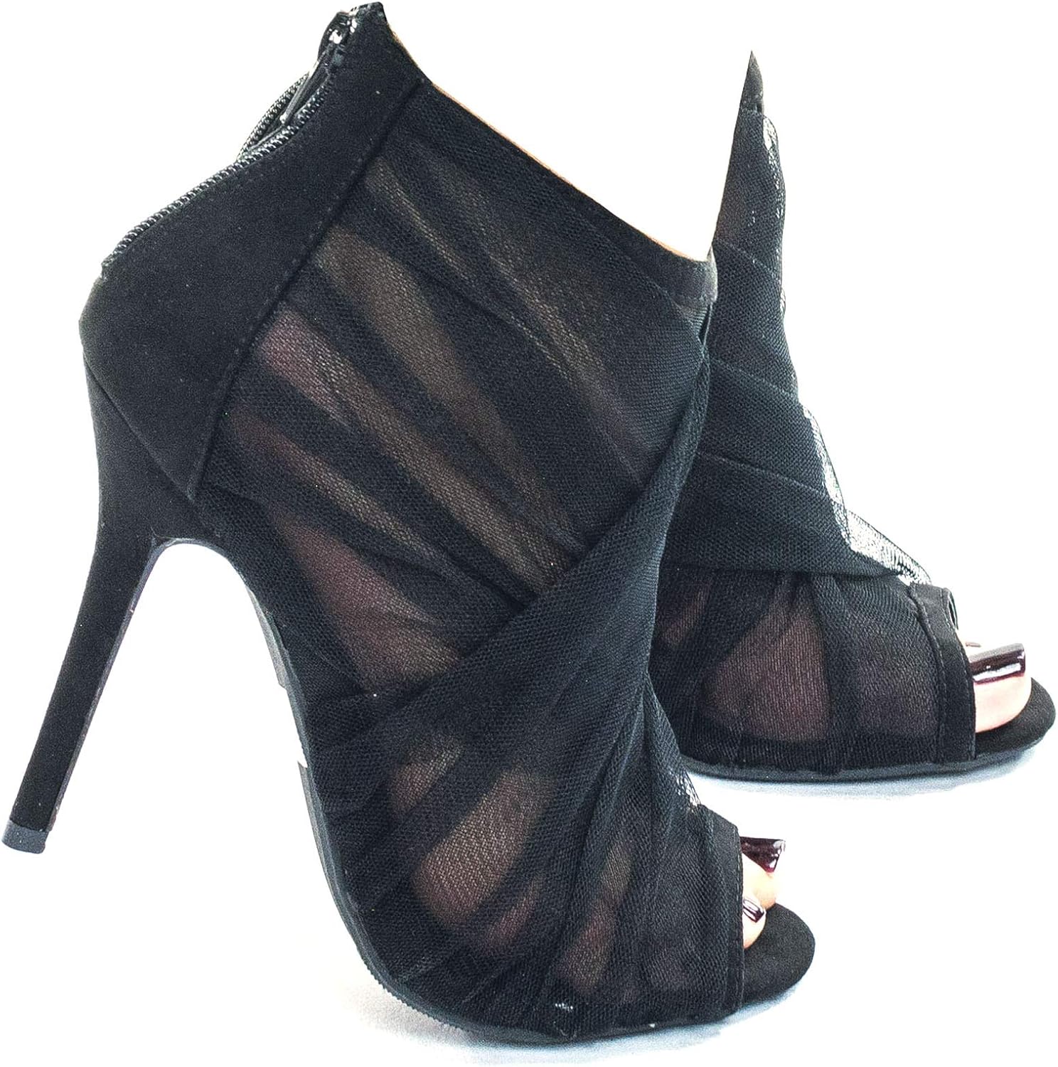 peep toe dress booties