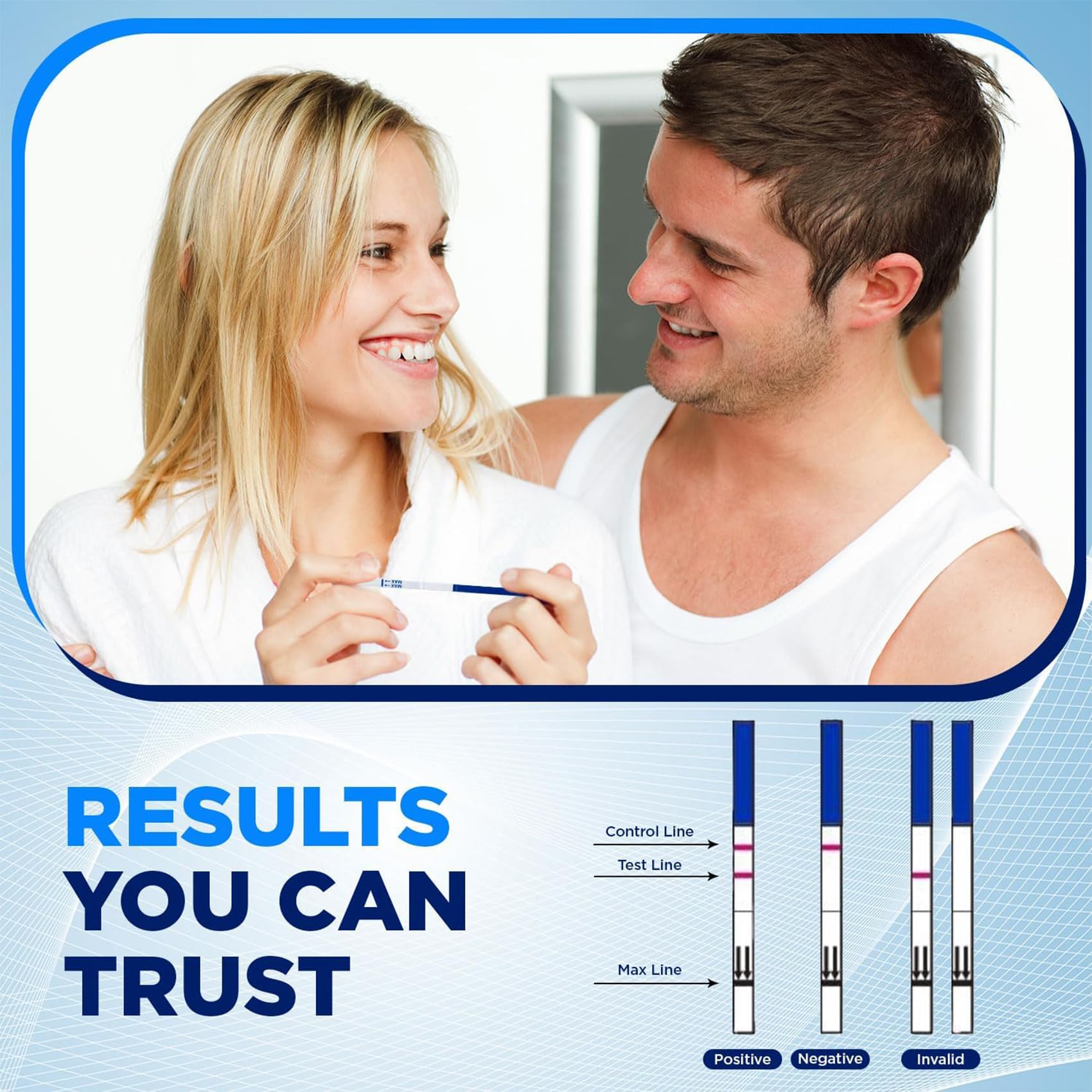 [5 Pack] OMGWYSIWYG Pregnancy Test Strips Early Home Detection Pregnancy Test Kit Individually Wrapped Pregnancy Strips Clear HCG Test（5 Tests）