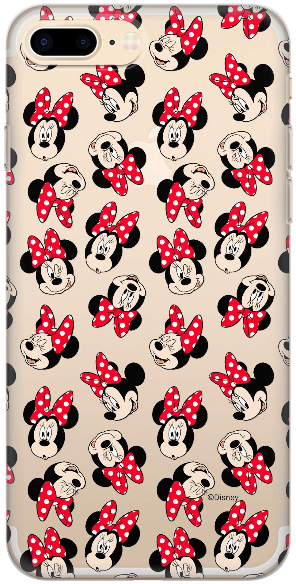 ERT GROUP mobile phone case for Apple Iphone 7 PLUS/ 8 PLUS original and officially Licensed Disney pattern Minnie 001 optimally adapted to the shape of the mobile phone, partially transparent