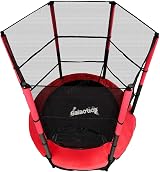 WestWood GALACTICA NEW Mini Trampoline 4.5ft 55in Safety Net Enclosure Red view 8
