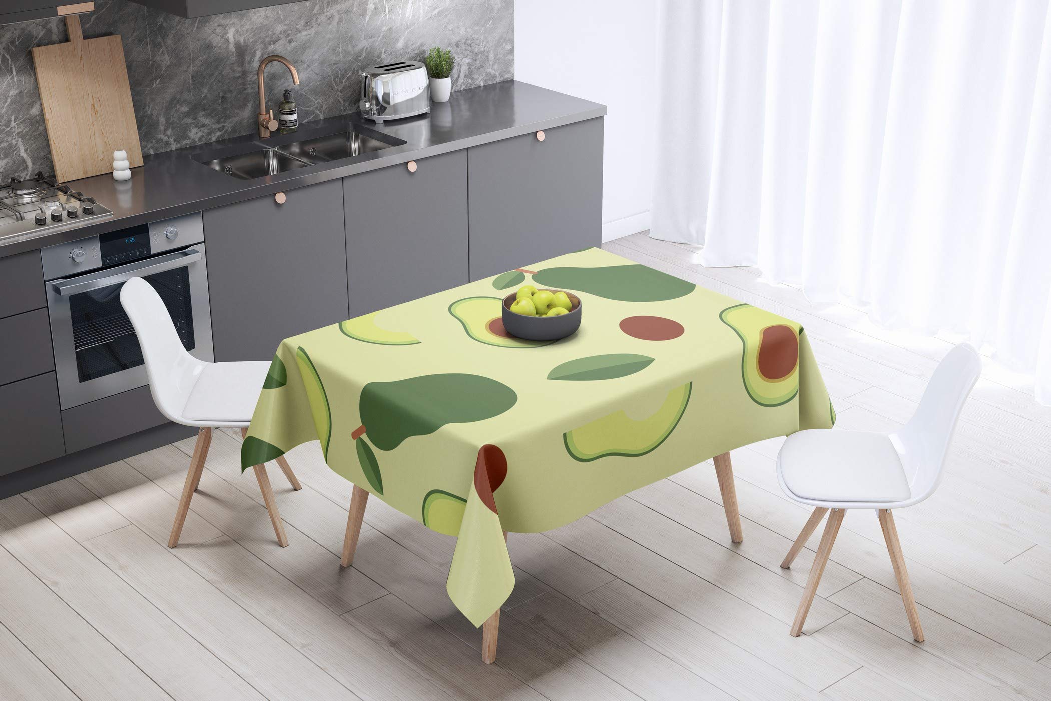 Bonamaison Kitchen Decoration, Tablecloth, 140cm x 140cm - Designed and Manufactured in Turkey