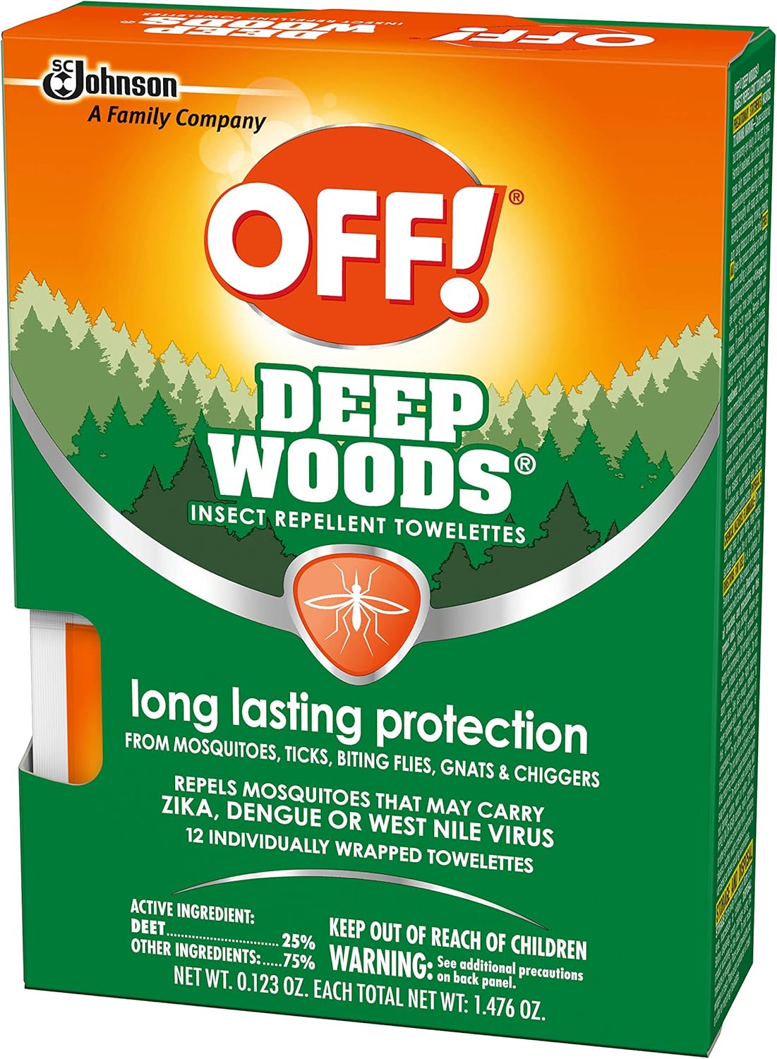 OFF! Deep Woods Towelettes, 12 CT (Pack - 6): Health & Personal Care