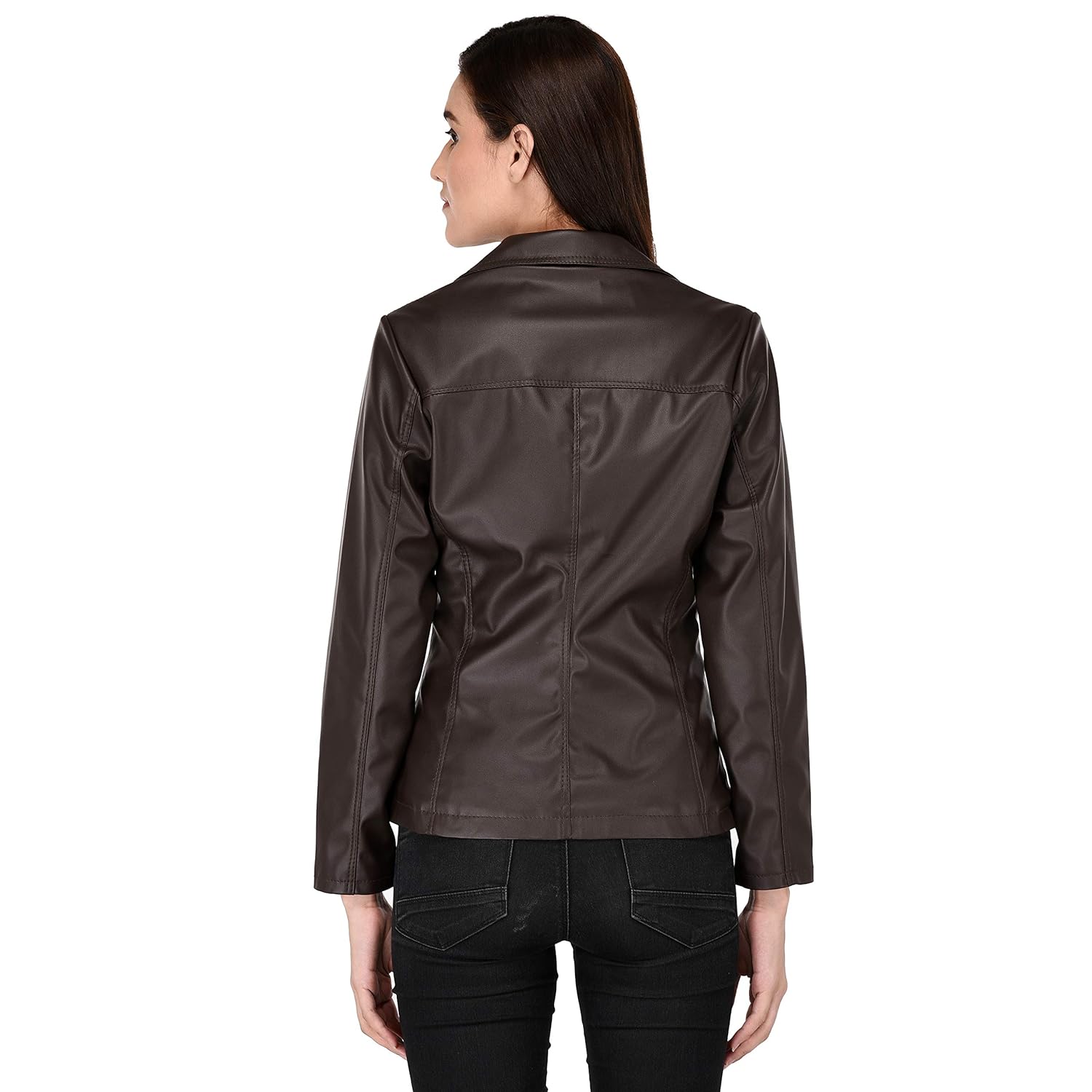 peppyhub women's chocolate brown blazer, full sleeve, western wear, sizes s-xl